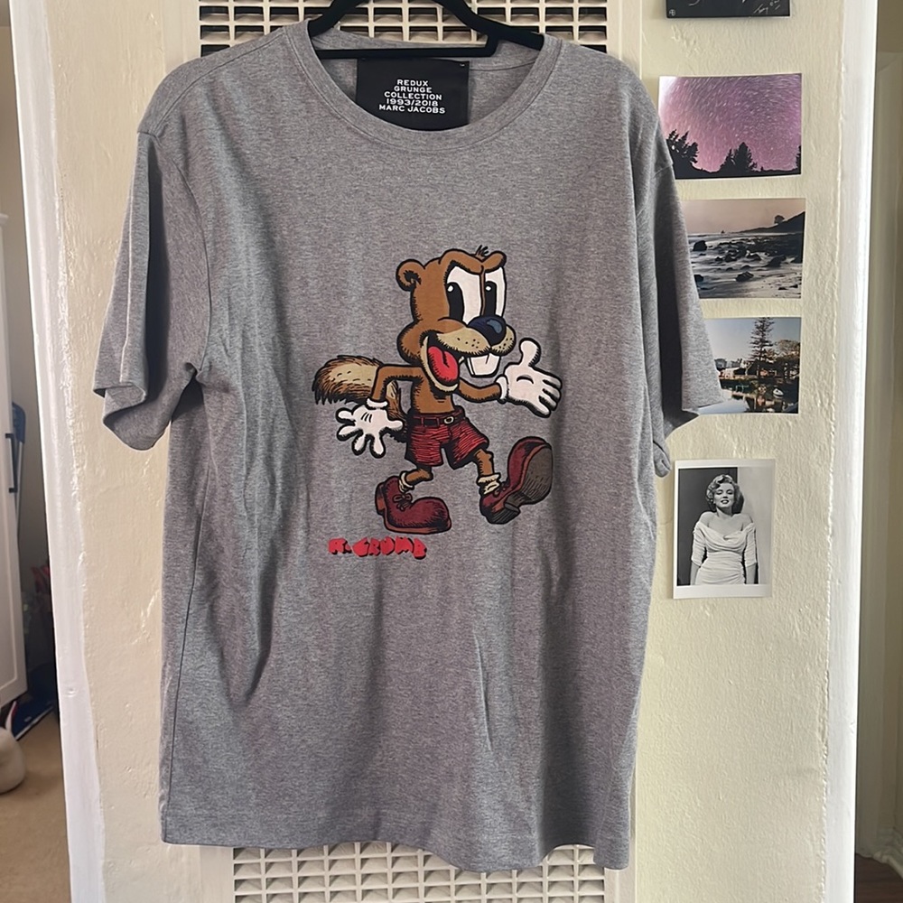 NEW Marc Jacobs 2018 Redux Grunge R. Crumb Squirrely shirt - Picture 3 of 6